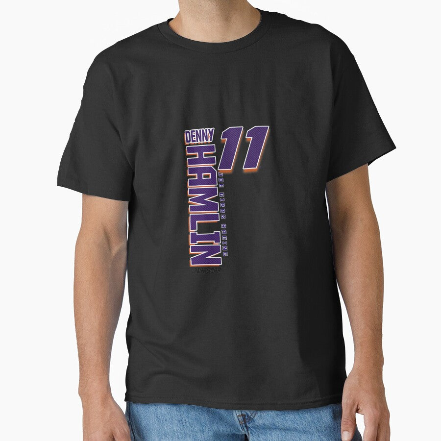 NASCAR - Denny Hamlin - Vertical Carbon Fiber Premium Tri-Blend by MichelleELawren
