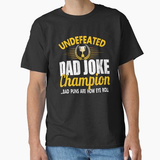 Mens Dad Joke Champion Gifts funny father's day gift, bad puns by Simeon	 Dorelus
