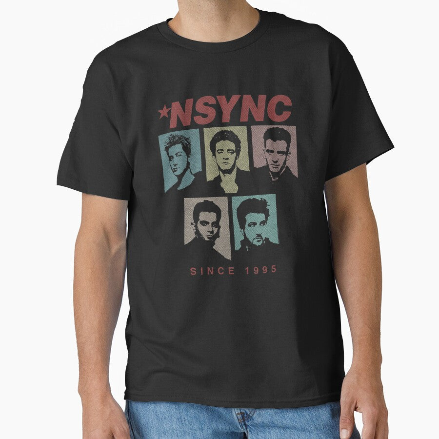 NSYNC Since 1995 Vintage Portrait Grid Design by kemilaw