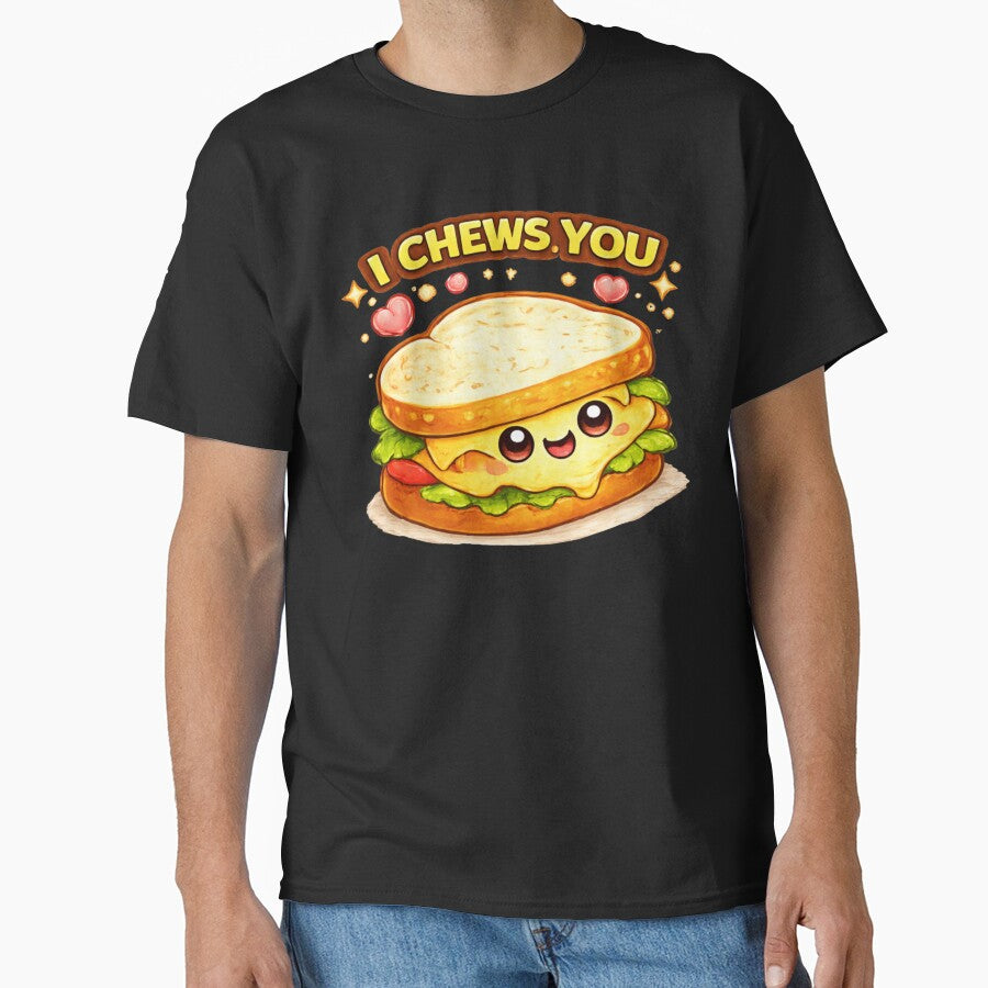I Chews You Cute Sandwich Pun by Papier Atelier Art