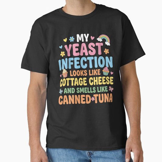 Yeast infection looks like cottage cheese and smells like canned tuna by ArcaneArtistry