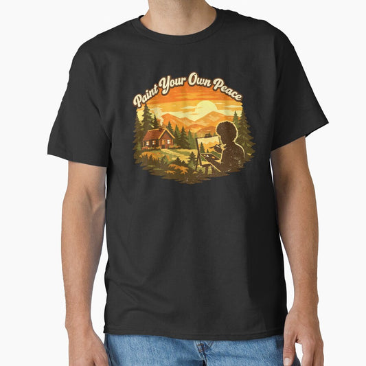 Bob Ross Paint Your Own Peace Retro by Retr0Tshirts