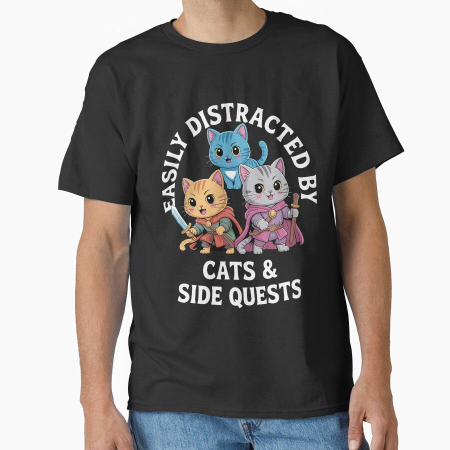 Funny Distracted By Cats And Side Quests by DarylPope