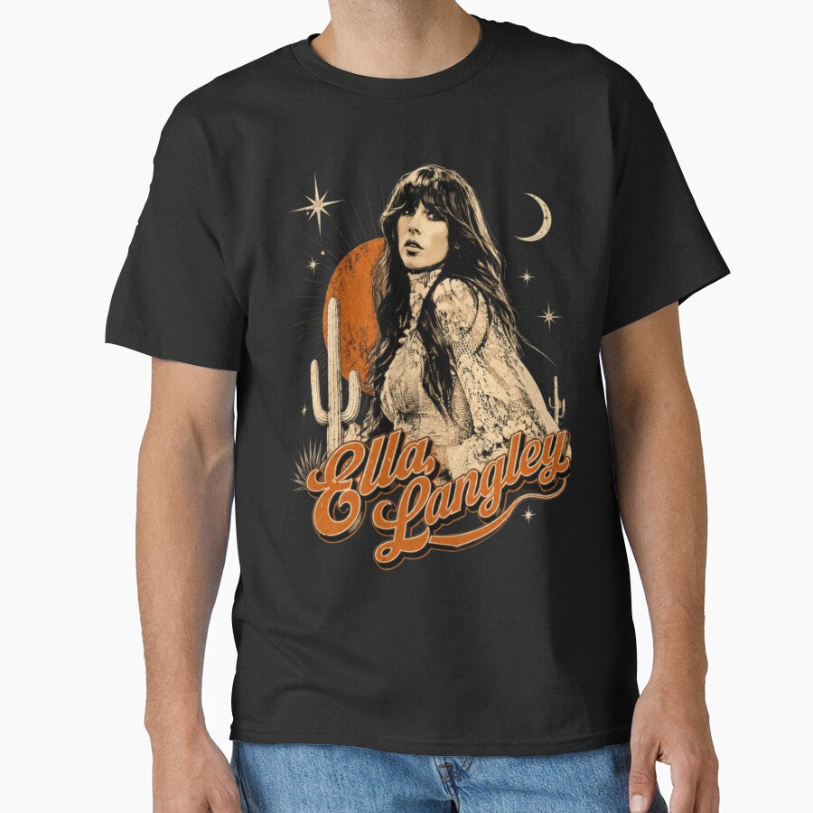 Desert Country Singer Retro Western Portrait Classic T-Shirt by bluither