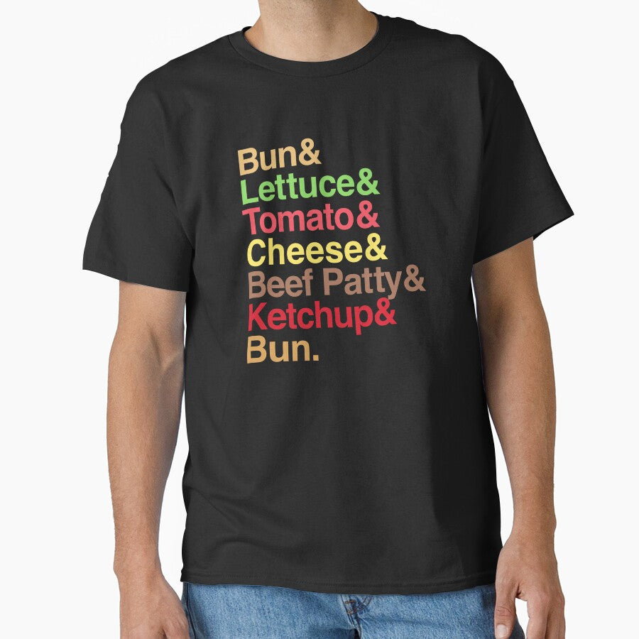 Burger Stack Funny Food Typography Humor by EthosWear