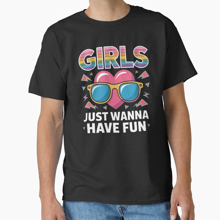 Girls Just Wanna Have Fun - Retro Rainbow 80s Vibes by love3617