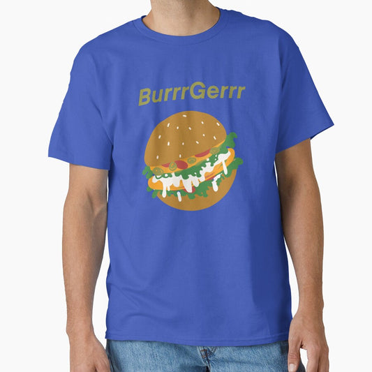 Burrrgerrr Funny Burger Art – Cute Food Meme Aesthetic Illustration by SoftlyStillBy-Nithya