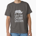 Save The Chubby Unicorn - Grey by Save The Chubby Unicorn #RhinoConservation