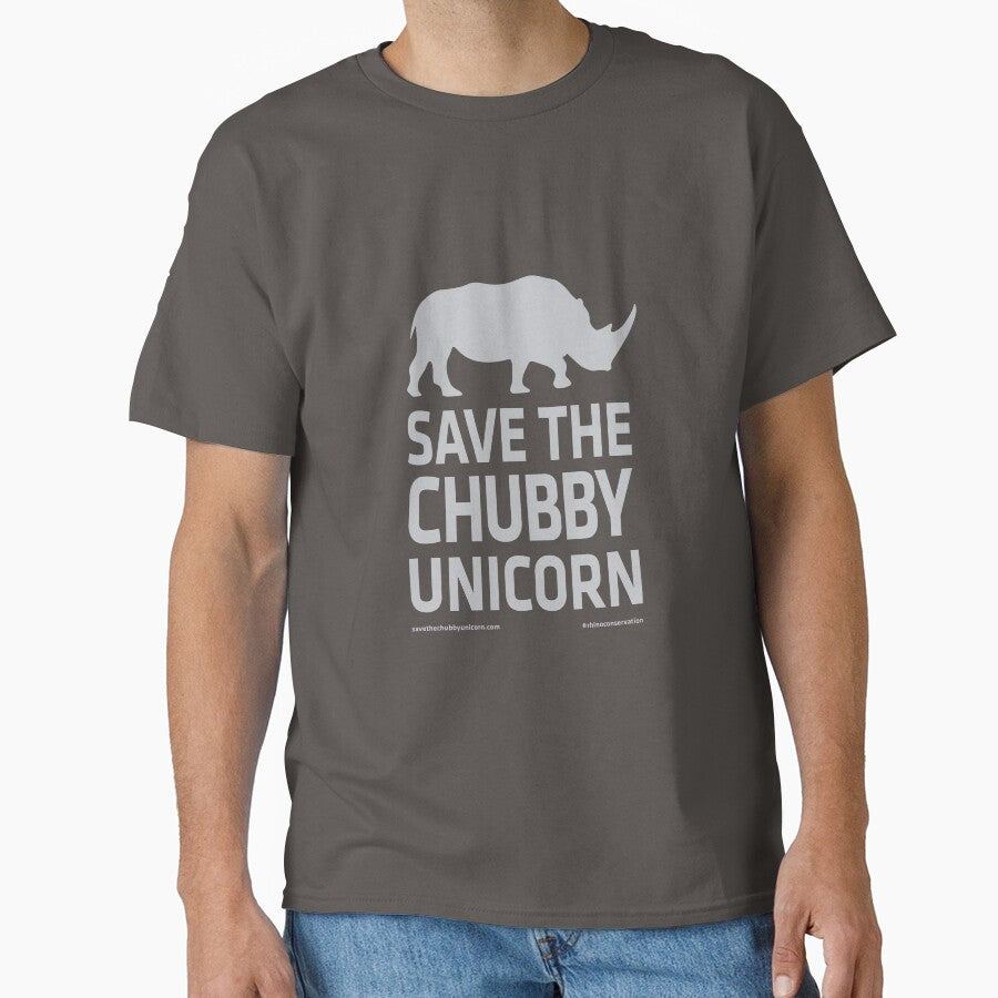 Save The Chubby Unicorn - Grey by Save The Chubby Unicorn #RhinoConservation