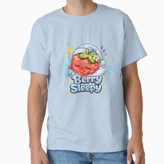 Berry Sleepy – Kawaii Strawberry Asleep Under the Moon | Cute Character by apanoracar