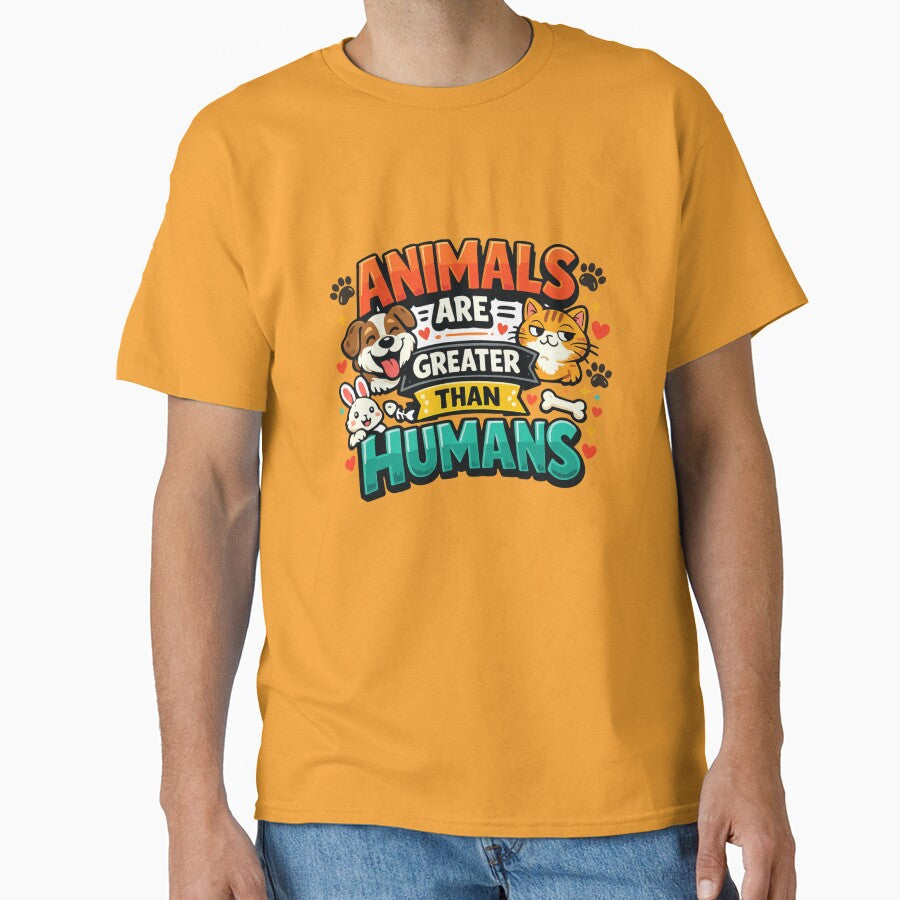 Animals are Greater Than Humans pet Lovers Long Sleeve T-Shirt by gidget-gadget