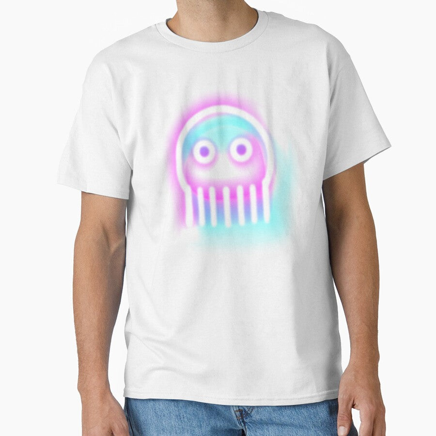 cute skull Jellyfish in neon blue and pink by M-Lorentsson
