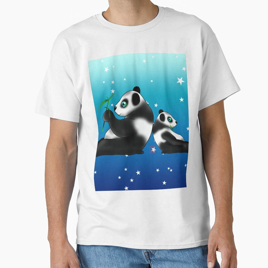 starry sky cartoon panda by BeingNow