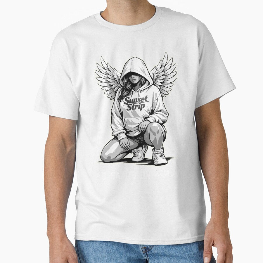 Angel Streetwear Hoodie Art – No Saints on Asphalt Sunset Strip by VG FASHION DESIGNS