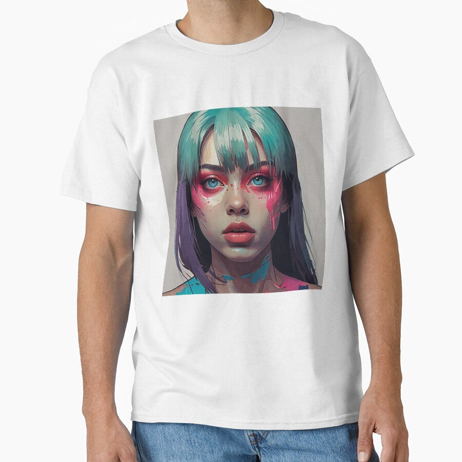 Pop Art Anime Bold Color Poster | Dark Cyberpunk Anime Design by Joy-boy-op