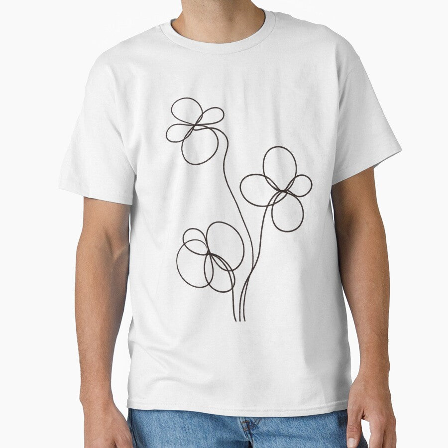 Flowers cotton line graphic by Valeripva