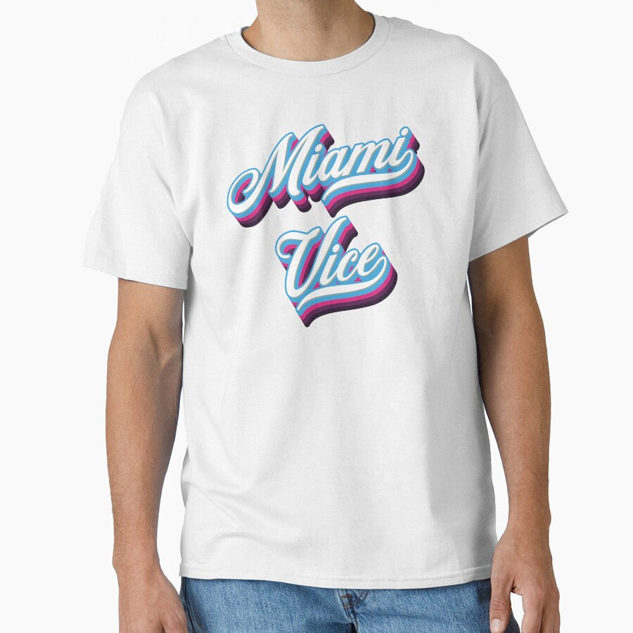 Miami Vice - 80s Retro Vintage Typography by Whimsical  Thinker