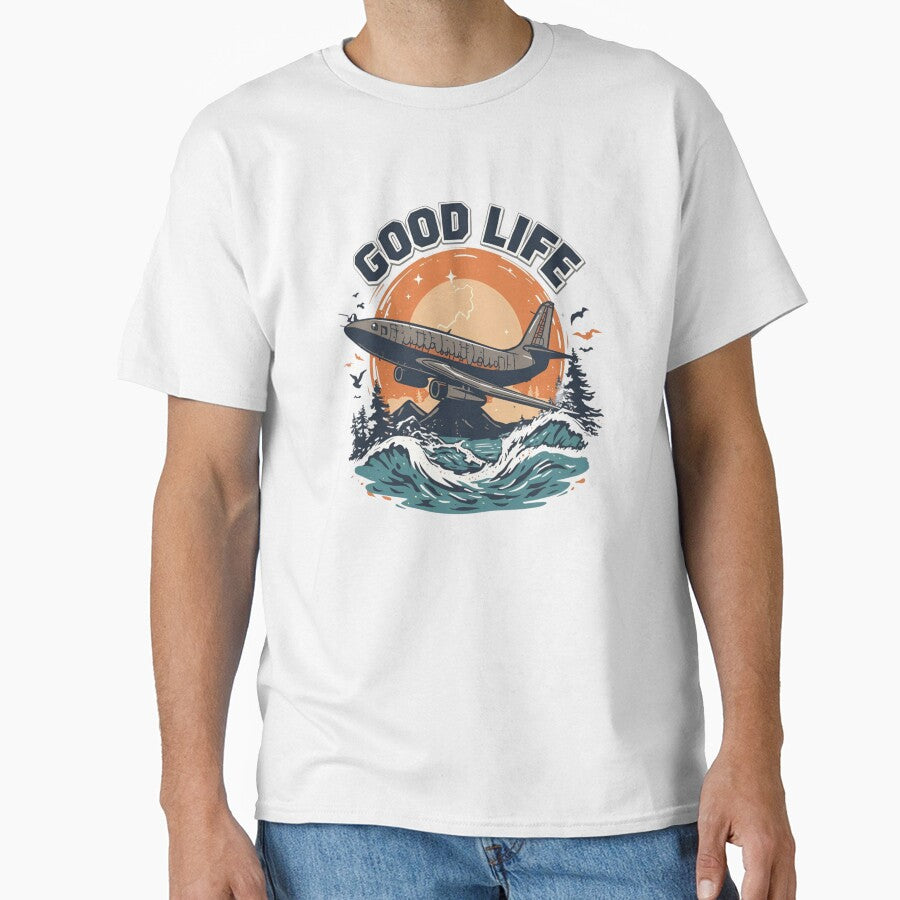 “Good Life – Minimal Positive Quote Lifestyle T-Shirt” by rsuniquestyle