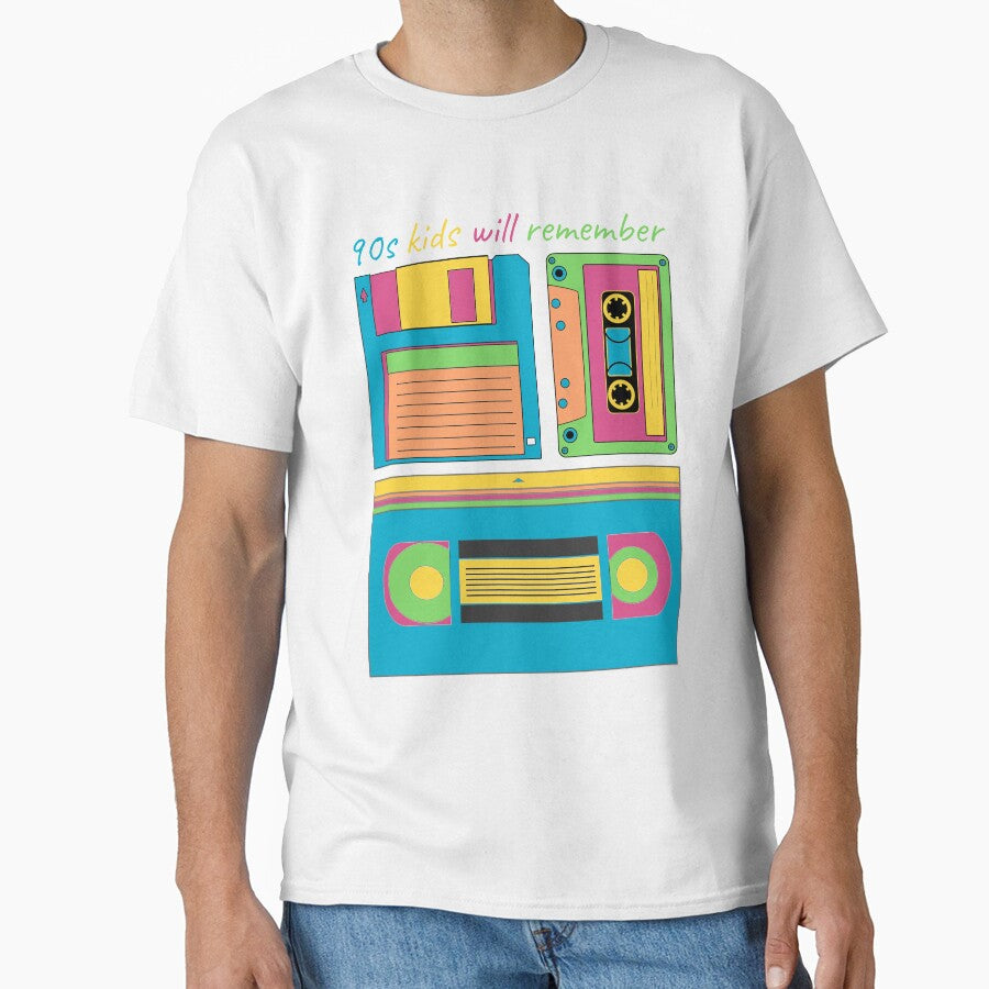 90s Kids Will Remember VHS Cassette Tape Floppy Disk Retro Vintage by Sid3walkArt2