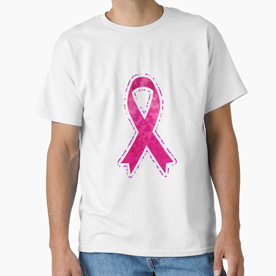 Pink Breast Cancer Awareness Ribbon T-Shirt by AllStarMerch