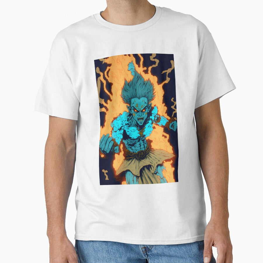 Anime Blue God Warrior Fighter by Bubblebuk