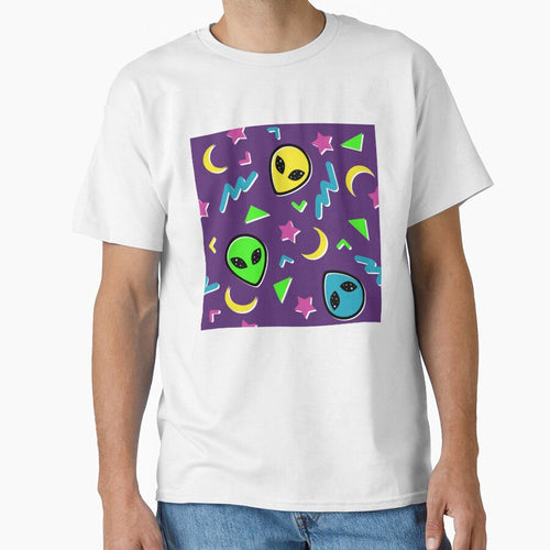 90s Geometric Alien - Purple and Neon by 90sAlien