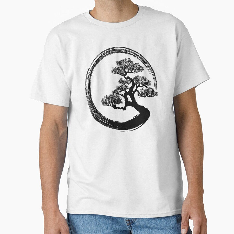 Enso Zen Circle and Bonsai Tree by k9printart