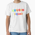 Cousin Squad Crew Family Matching Group Adult Kids Toddlers Vintage Cousin Crew T-Shirt: Classic Fit, Crew Neck, Short Sleeve for Casual Trips & Vacations by Dazeville Studio1541