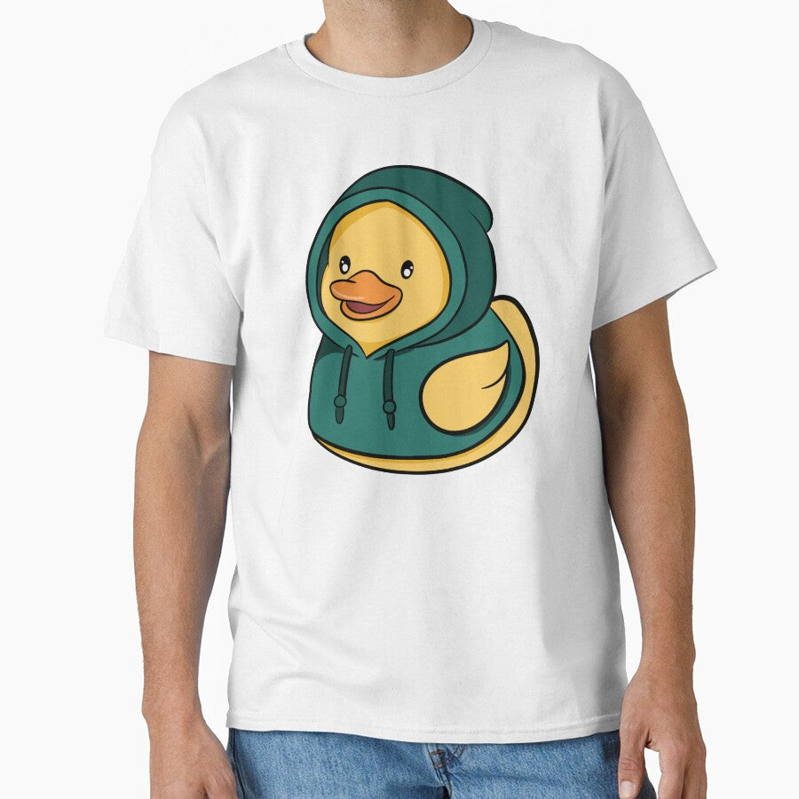 Chill Kawaii Duck in Dark Green Hoodie - Streetwear Style Duckie by LYAN-STORE
