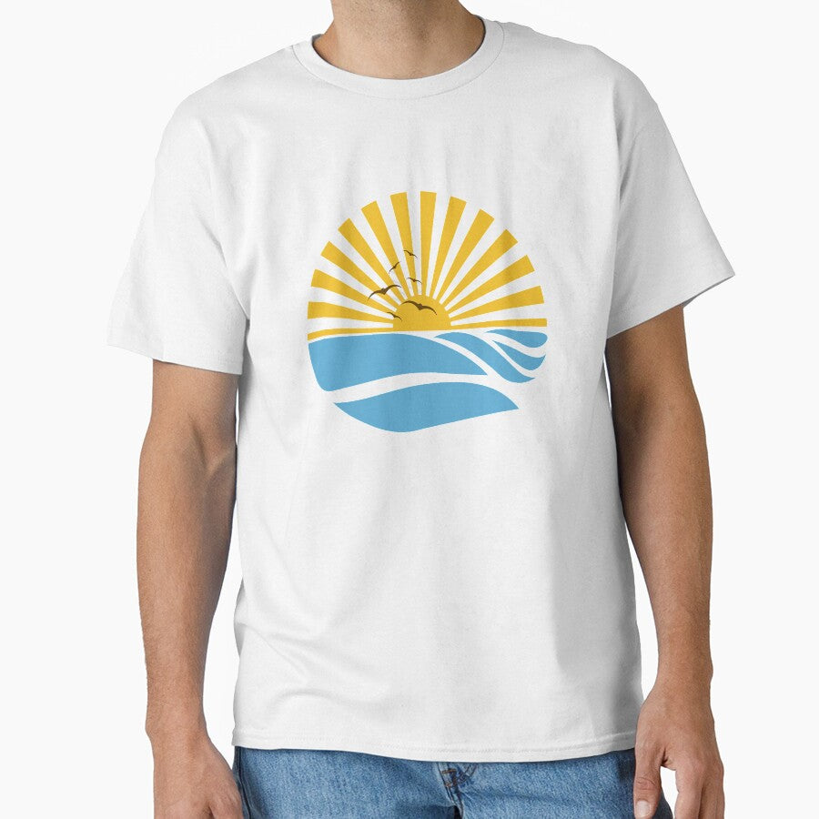 Sun & Sea Slim Fit T-Shirt Design by flashdeals70