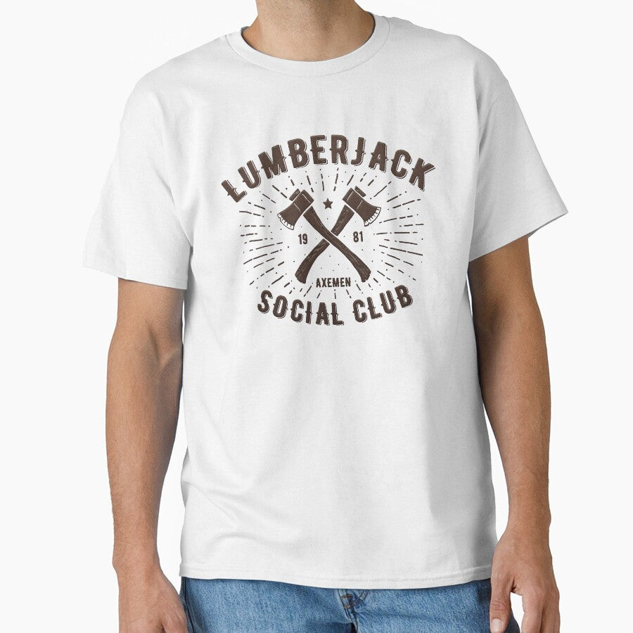 embroidery iron patch textured graphic artwork - lumberjack (axe men) social club by hayrpictures