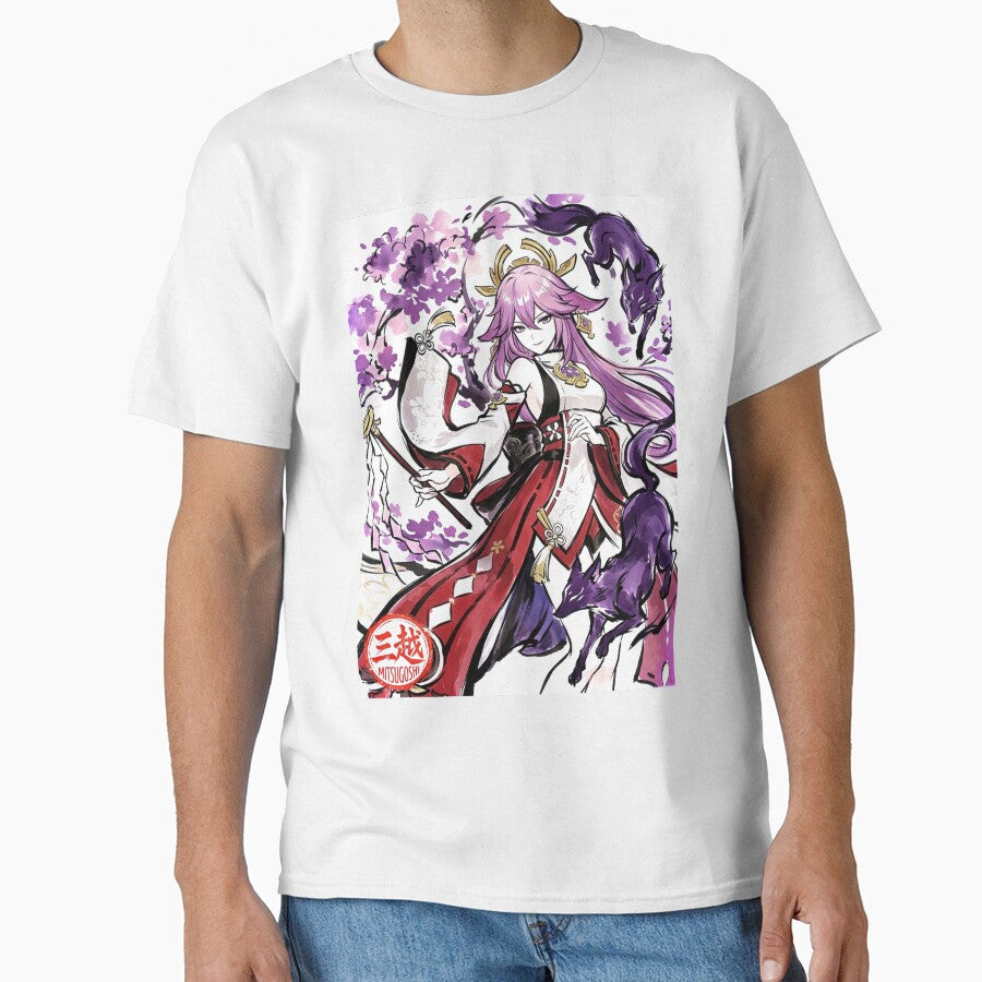 Yae Miko Sumi-e by Mitsugoshi