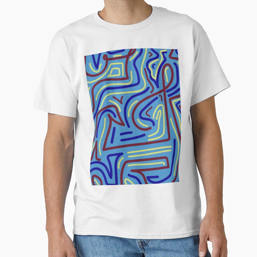 90s movie theater inspired funky swirling pattern- Modern Life by studioarchive