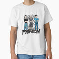 Retro 90's Fashion Blue Jean and Black Jean Three Quarter Pants by darknessjeff86