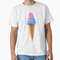 Pink Blue Cotton Candy Ice Cream Cone by Deborah Camp