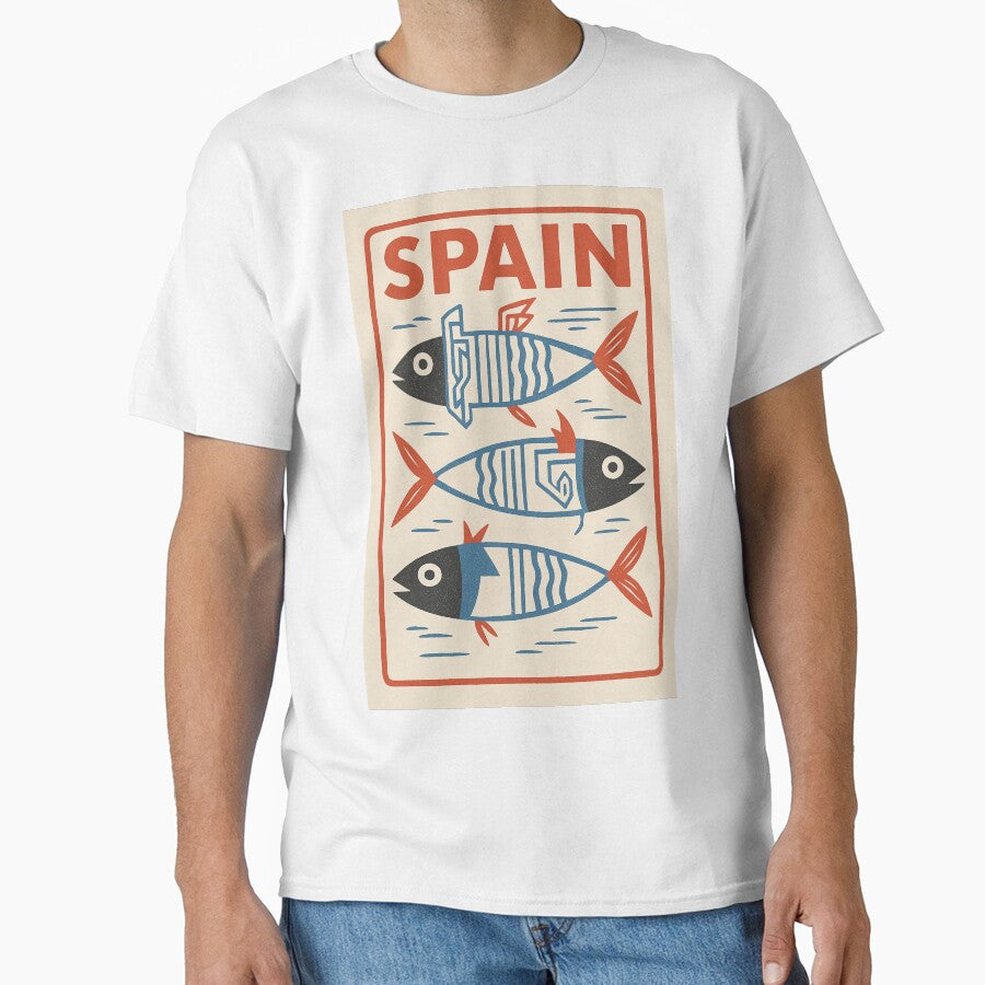 Spanish sardines poster | Spain Espana travel art by Spanish Castles