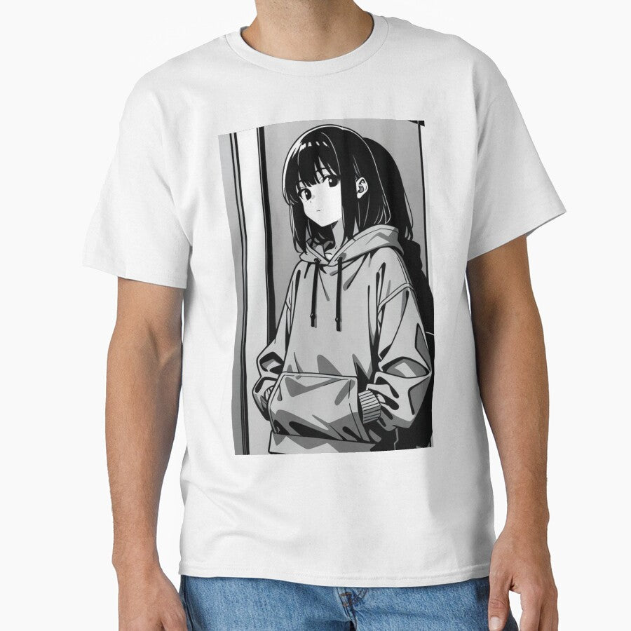 Fashion - Man in Black Hoodie Hood Up Streetwear Anime Variant 4 by AnimeShin