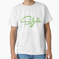Modern lettering "Style" in green with an urban background by Ruhrpott-Style