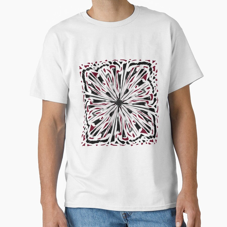 Abstract simple black and red pattern  - white background by AlinaSCorner