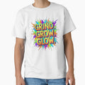 Grind Grow Glow T-Shirt – Motivational Streetwear Typography by MalPhiri