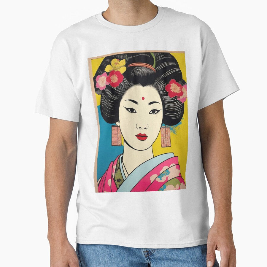 Geisha Pop Art Portrait | Ukiyo e Style Japanese Art by Vandy Fullam