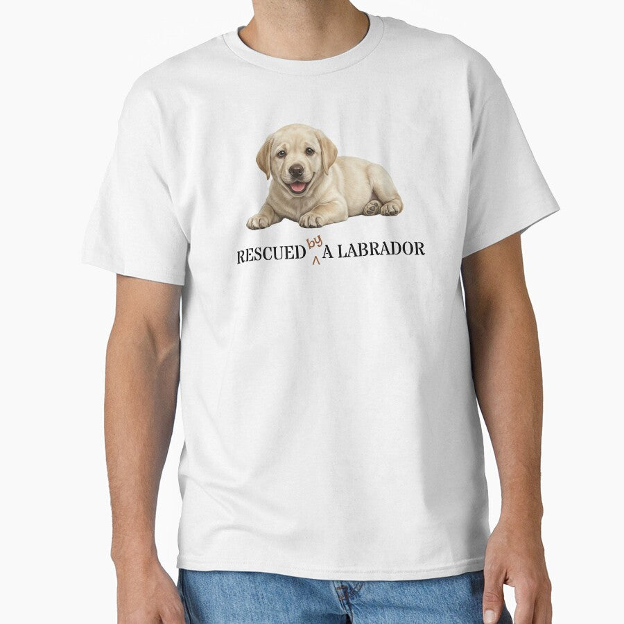 Yellow Labrador Puppy Owner Gift: Rescued (by) a Labrador by MFOriginals