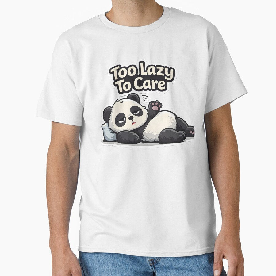 Too Lazy To Care Panda | Funny Lazy Panda Sticker by TheLazyVibe