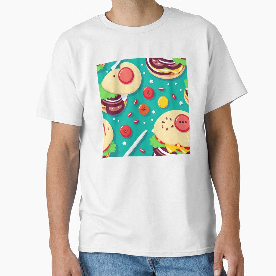 Delicious Burger Food Abstract Pattern by Artilize
