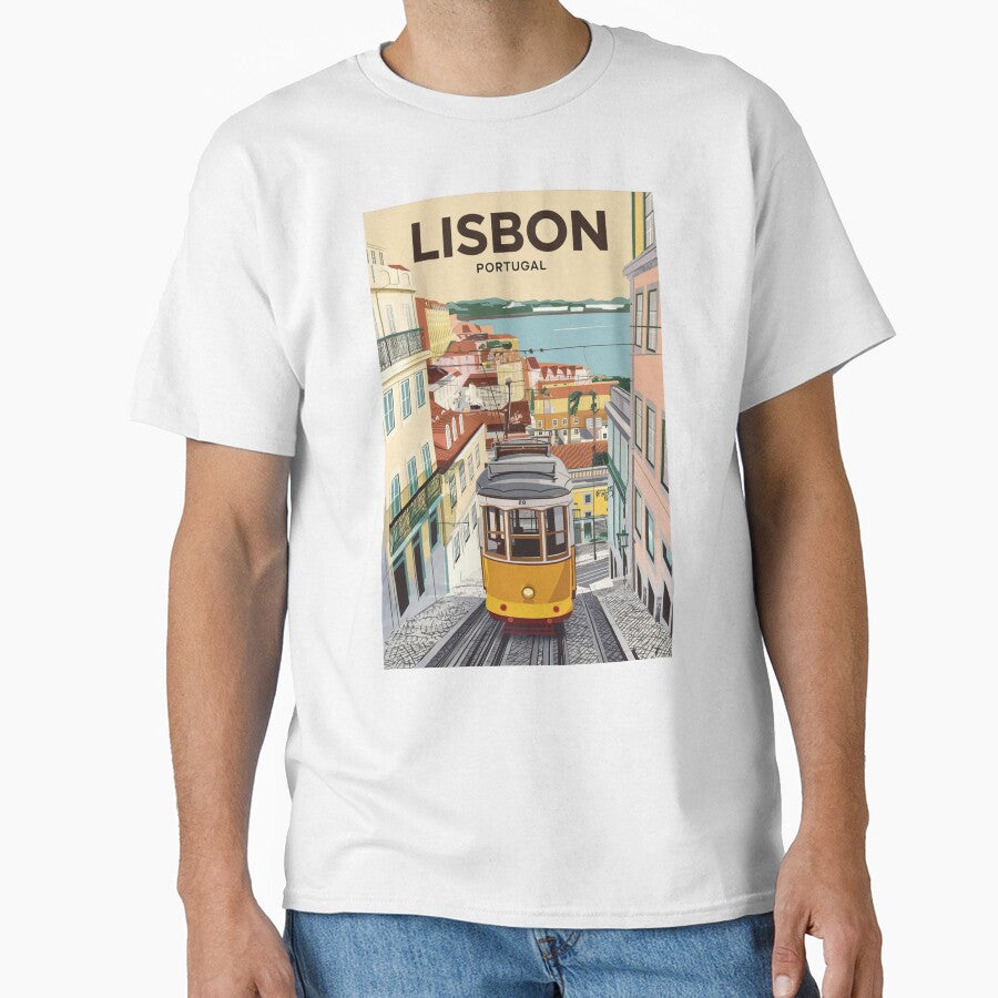 Lisbon Vintage Travel Poster by TravelerRat