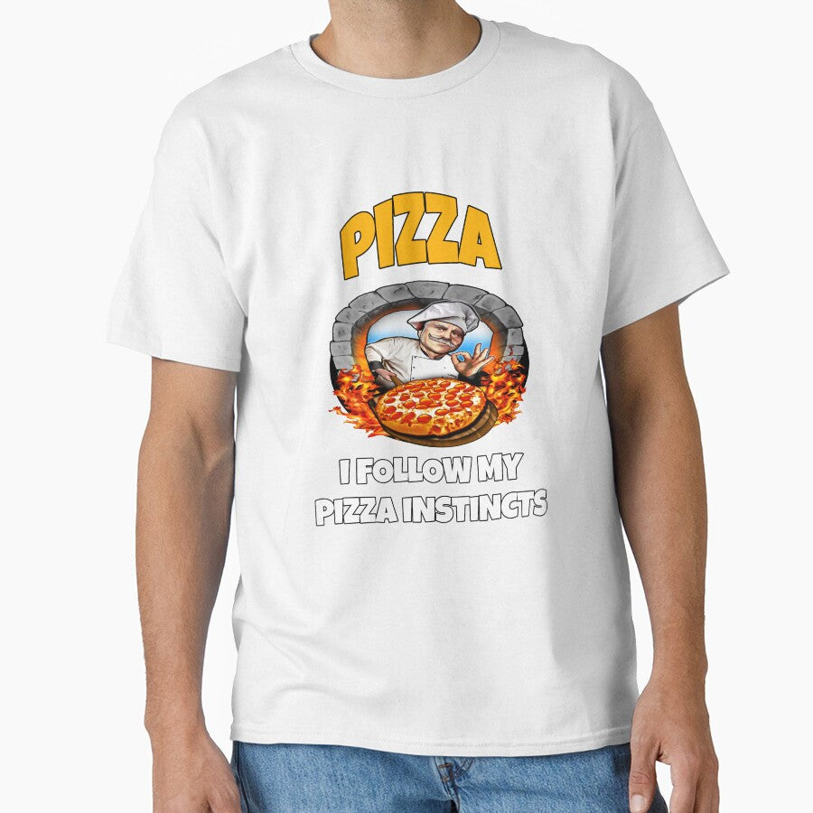 Funny Pizza Lover Humorous Design Pizza I Follow My Pizza Instincts. by fantasticdesign