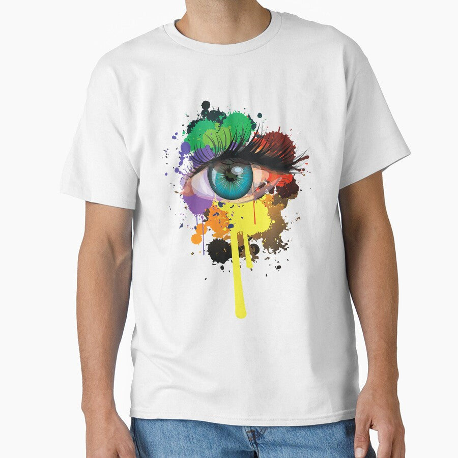 Rainbow Eye Shirt Cute Paint Splash LGBT Eye Gift by AntonetteSimo
