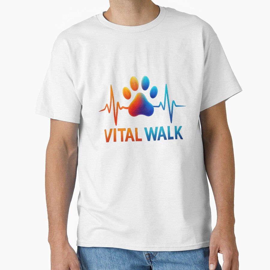 Vital Walk – Minimal Pet Fitness Badge Tee/Hoodie by TONSNAP
