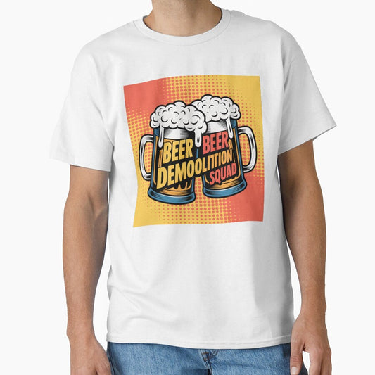 Pop Art Beer Mugs with Overflowing Foam by Bloomkept