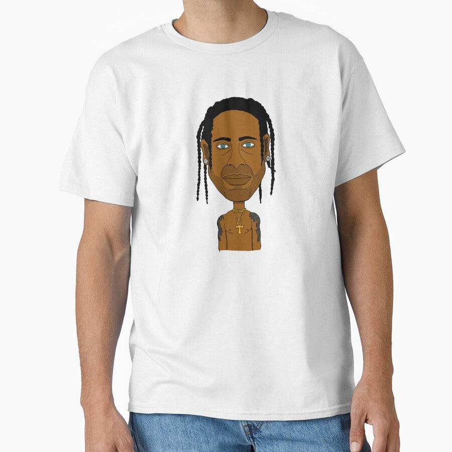 Cool Cartoon Black Guy with Dreads, Green Eyes and Gold Ankh Chain. by Eric Sintès